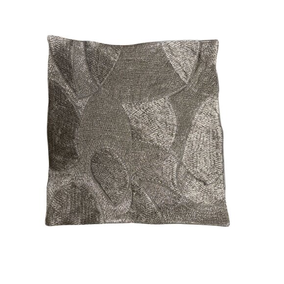 Set Of 12 Crate & Barrel Metallic Gold Textured Placemats 14" X 14" Polyester - Picture 2 of 12